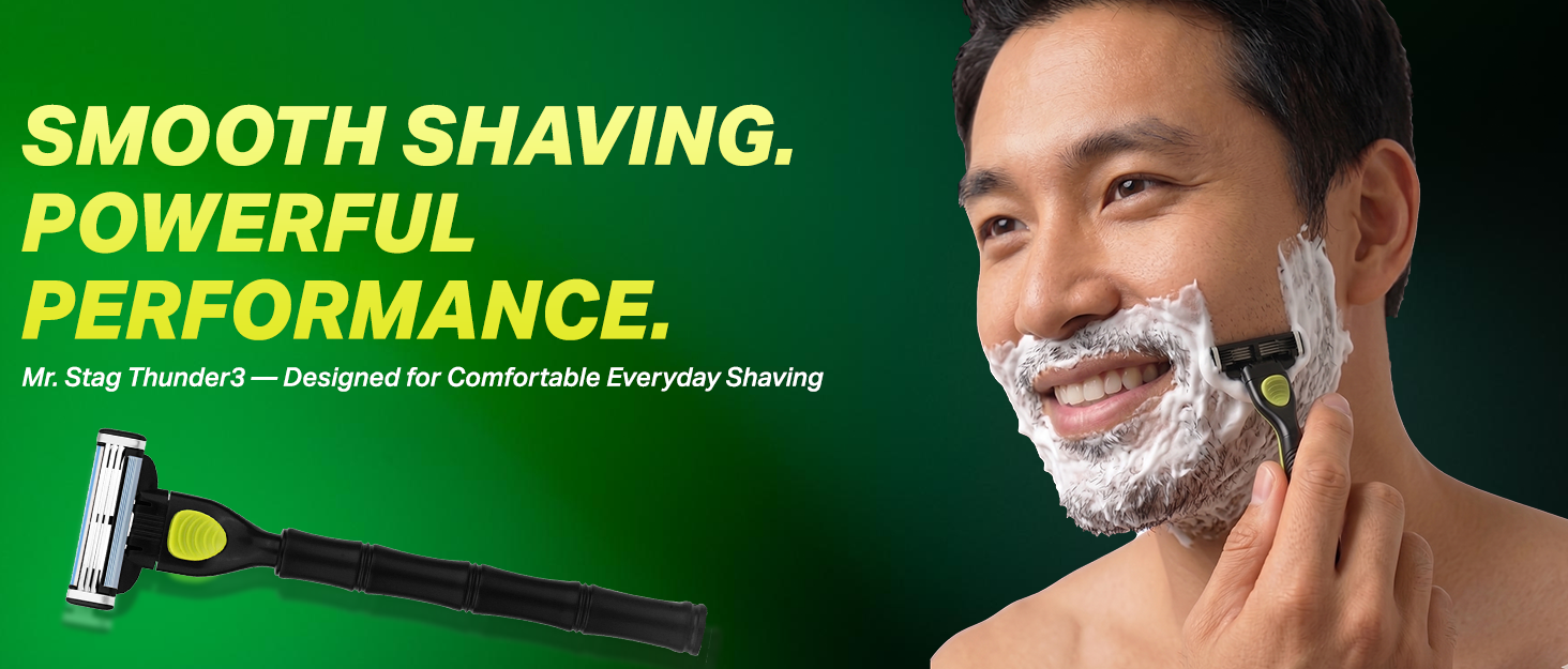 Mr. Stag Xtrem6 Disposable Razor for Men (Pack of 1) detail